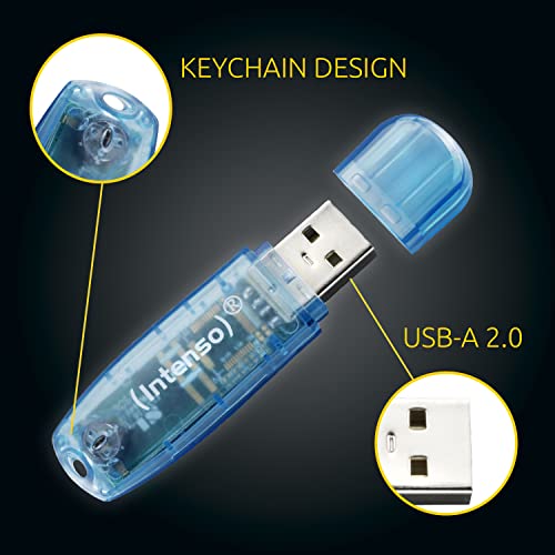 INTENSO Clé USB 2.0 Rainbow Line - 4 Go Bleu