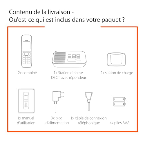Gigaset CL660A DUO Tél. DECT +REP. - base + 2 combinés