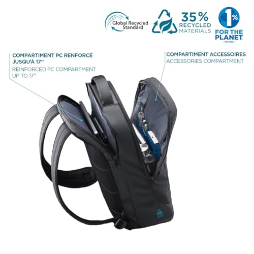 Trendy Backpack 14-17 Black 35% RECYCLED