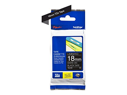 Tape/18mm white on black f P-Touch