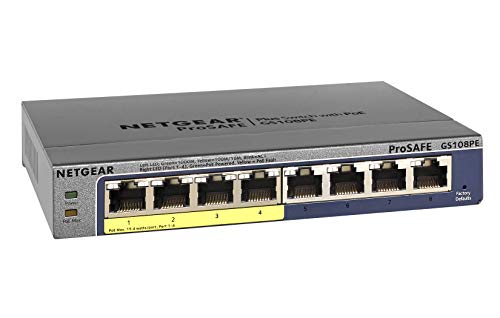 NETGEAR GS108PE Switch Prosafe+  8 Gigabit /4 PoE manageable