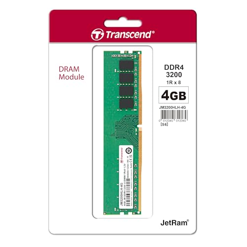 TRANSCEND 4Go JM DDR4 3200MHz U-DIMM 1Rx8 512Mx8 CL22 1.2V