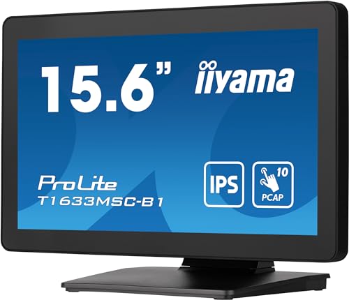 "iiyama ProLite T1633MSC-B1 écran plat de PC 39,6 cm (15.6"") 1920 x 1080 pixels Full HD LCD Écran tactile Noir"