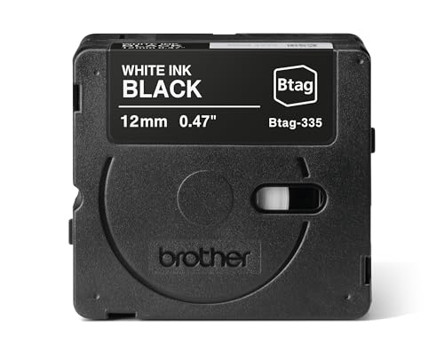 BROTHER BTAG335 Ribbon 12MM White on Black