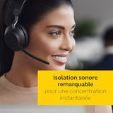 Jabra Evolve2 65, MS Stereo Casque Sans fil Arceau Bureau/Centre d'appels USB Type-A Bluetooth Noir