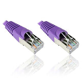 Cordon RJ45 catégorie 6A F/UTP LSOH snagless violet - 1 m