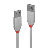 LINDY 0.2m USB 2.0 Type A Extension Cable Anthra Line USB Type A Male to Female cool grey
