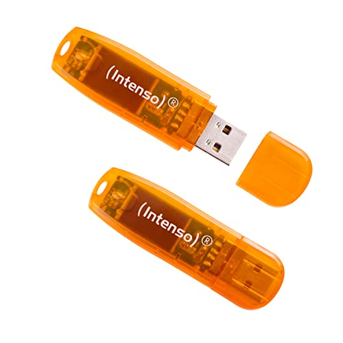 INTENSO Clé USB 2.0 Rainbow Line - Pack de 2 x 64 Go