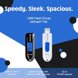 TRANSCEND Cle USB 3.0 JetFlash 790 - 64Go Blanc