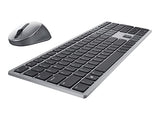 DELL KM7321W clavier Souris incluse RF sans fil + Bluetooth QWERTY US International Gris, Titane