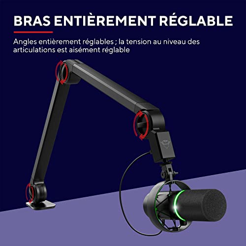 TRUST Microphone Pro ONYX avec bras - GXT255+