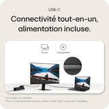 LG 24U421A-B - Écran LCD incurvé  - 24"  -1920 x 1080 Full HD  @ 100 Hz - VA - 250 cd/m² - 1000:1 - HDR10 - 5 ms - HDMI, USB-C 15W