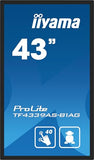 iiyama TF4339AS-B1AG Écran d'affichage dynamique Écran plat de signalisation numérique 108 cm (42.5") LED 500 cd/m2 4K Ultra HD Noir Écran tactile Intégré dans