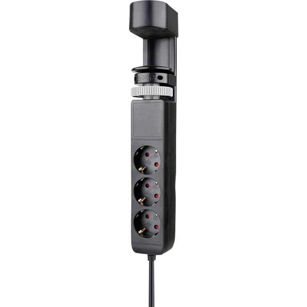 NEOMOUNTS VOLT Desk Clamp socket with Quick-charge USB Ports clamp 0-50mm 3x type-F 230V 1x USB-A 18W 2x USB-C 20W