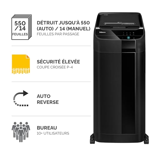 FELLOWES Destructeur AutoMax™ 550C - Black - 230V