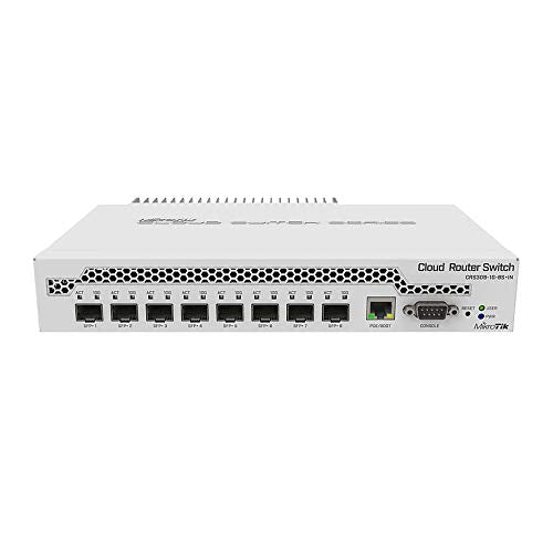 Mikrotik CRS309-1G-8S+ Géré Gigabit Ethernet (10/100/1000) Connexion Ethernet, supportant l'alimentation via ce port (PoE) Blanc