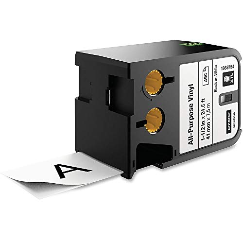 DYMO XTL Etiquette vinyle permanente multi-usage 24 mm x 7 m, noir/blanc