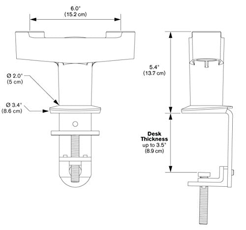 PFA 9125 DUAL DESK MOUNT ADAPTER AG