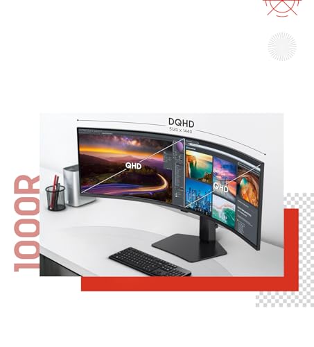 "Samsung S95UC écran plat de PC 124,5 cm (49"") 5120 x 1440 pixels Dual QHD LCD Noir"