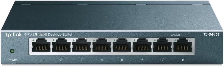 TP-LINK 8-port Desktop Gigabit Switch 8 10/100/1000M RJ45 ports steel case