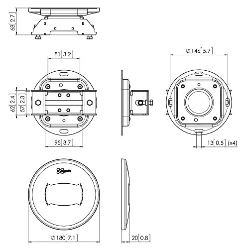 PUC 1065 Ceiling plate large turn