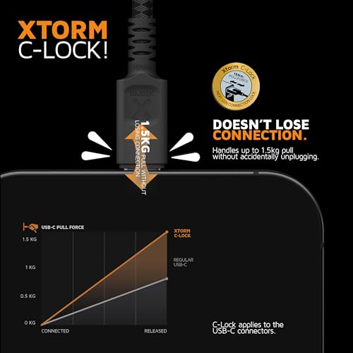 XTorm cordon USB Type-C PD Next Gen Ultra 240W 1,5 m, noir
