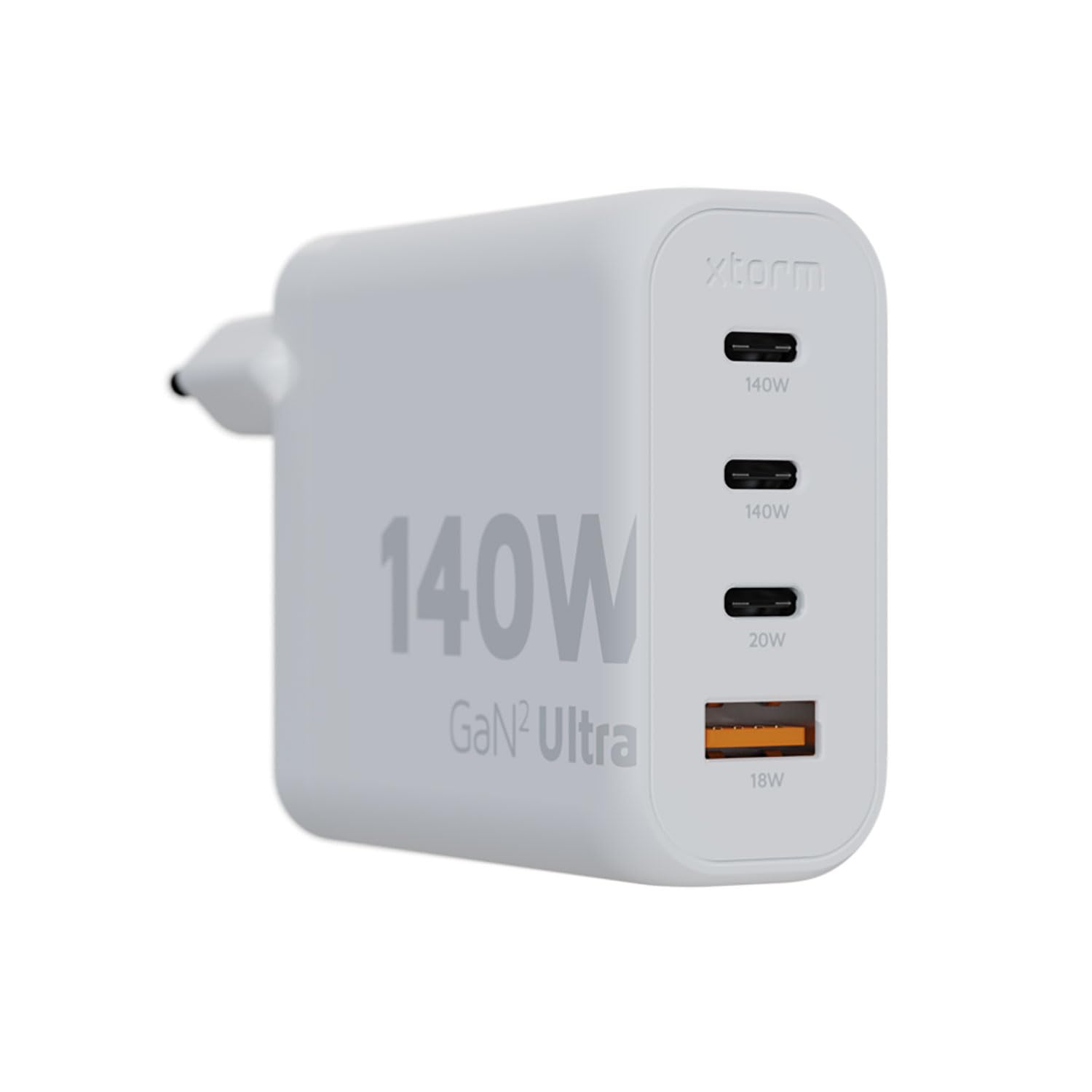 XTORM Chargeur mural écologique XEC140 140 W 4 ports USB-A USB-C PD certifié GRS