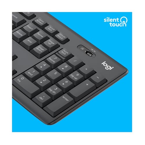 Logitech MK295 Silent clavier Souris incluse Bureau RF sans fil QWERTY US International Graphite