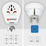 SKROSS WORLD TO EUROPE ADAPTATEUR SECTEUR AVEC CHARGEUR USB