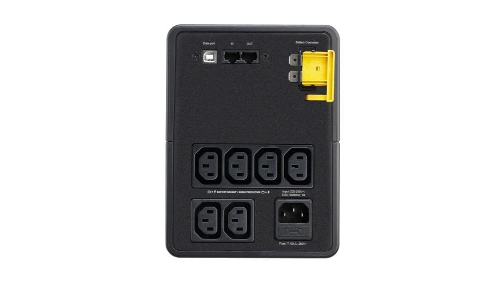 APC Back-UPS BX Series BX1200MI UPS AC 230V 650Watt 1200VA 9Ah output connectors 6