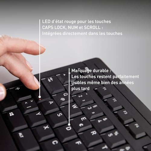 CHERRY Clavier STREAM KEYBOARD USB noir AZERTY (FR)