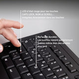 CHERRY Clavier STREAM KEYBOARD USB noir AZERTY (FR)