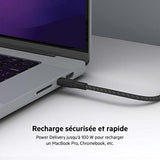 BELKIN 100w USB-C to USB-C Braided Cable 3M Black