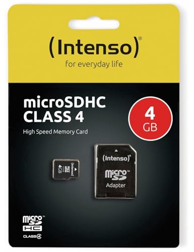 INTENSO Carte MicroSDHC Class 4 - 4 Go