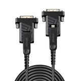 LINDY 100m Fibre Optic Hybrid Micro-HDMI 18G Cable with Detachable HDMI & DVI Connectors