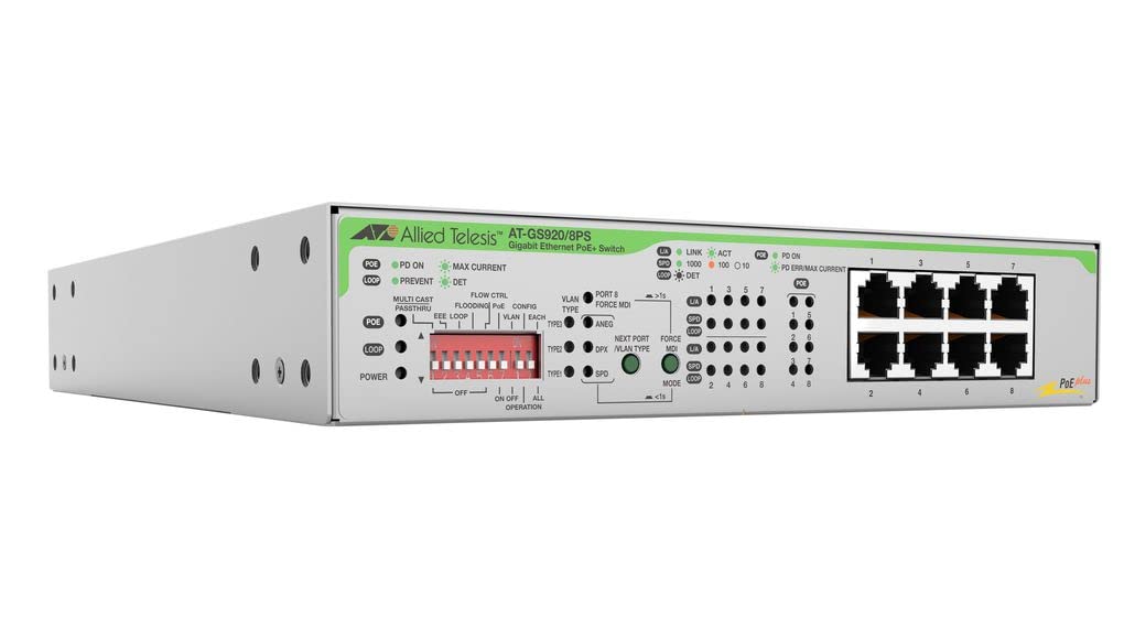 ALLIED AT-GS920/8PS Switch 8 Ports Gigabit
