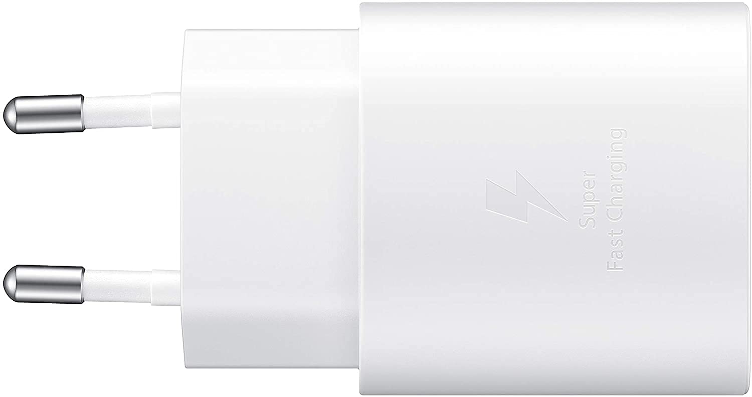 Samsung - Chargeur Secteur, Adaptateur USB Type C Fast Charge 25W & Câble USB Type C - Blanc (Emballage Original)