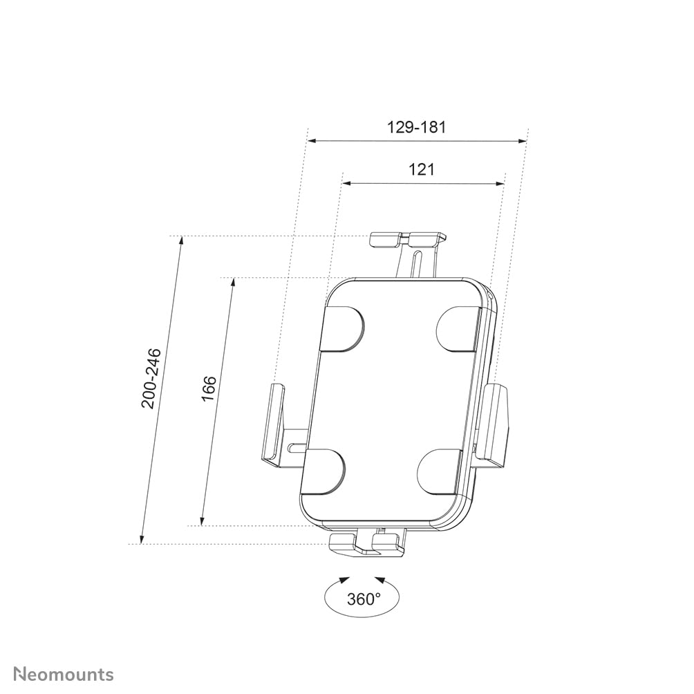 NEOMOUNTS WL15-625WH1 Support mural pour tablette 7.9-11p - verrouillable - universel