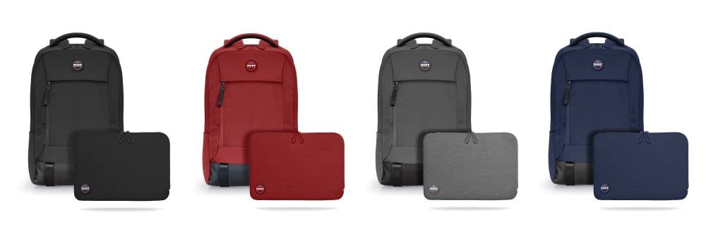 PORT DESIGNS Trendy & Colorful Urban Backpack Dedicated Padded Laptop Compartment up to 14/15.6p Slim Format