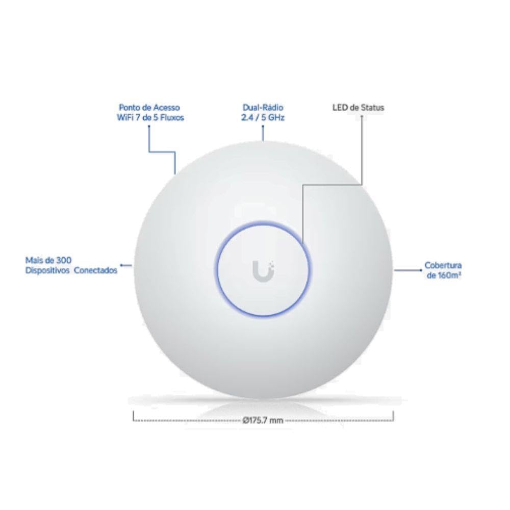 Compact ceiling-mount WiFi 7 AP 3x3 lon