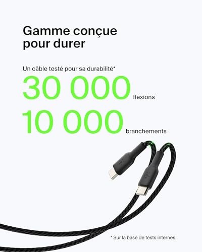 BELKIN BOOST CHARGE USB-A to USB-C Cable Braided 1M Black