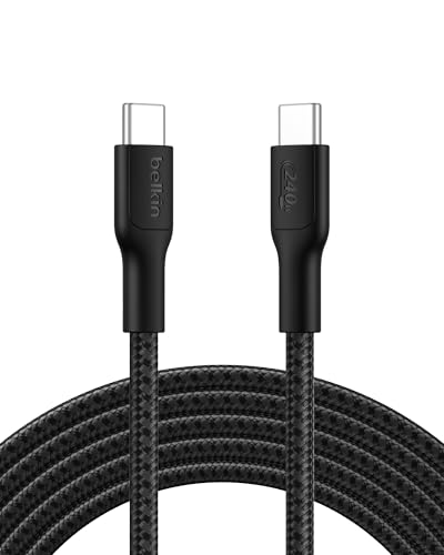 BELKIN USB-C TO USB-C 240W 2.0 BRAIDED PCR 3M BLACK