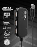 LINDY Rallonge active USB 2.0 Pro avec Hub 4 ports 12m
