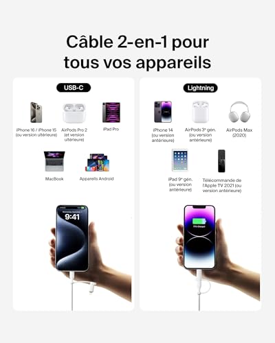 BELKIN 2-in-1 USB-C and LTG cable