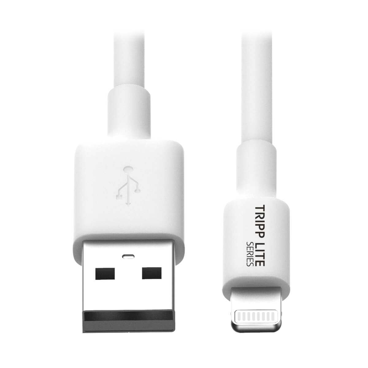 EATON TRIPPLITE USB-A to Lightning Sync/Charge Cable M/M MFi Certified White Data / power cable USB M to Lightning M 1m white