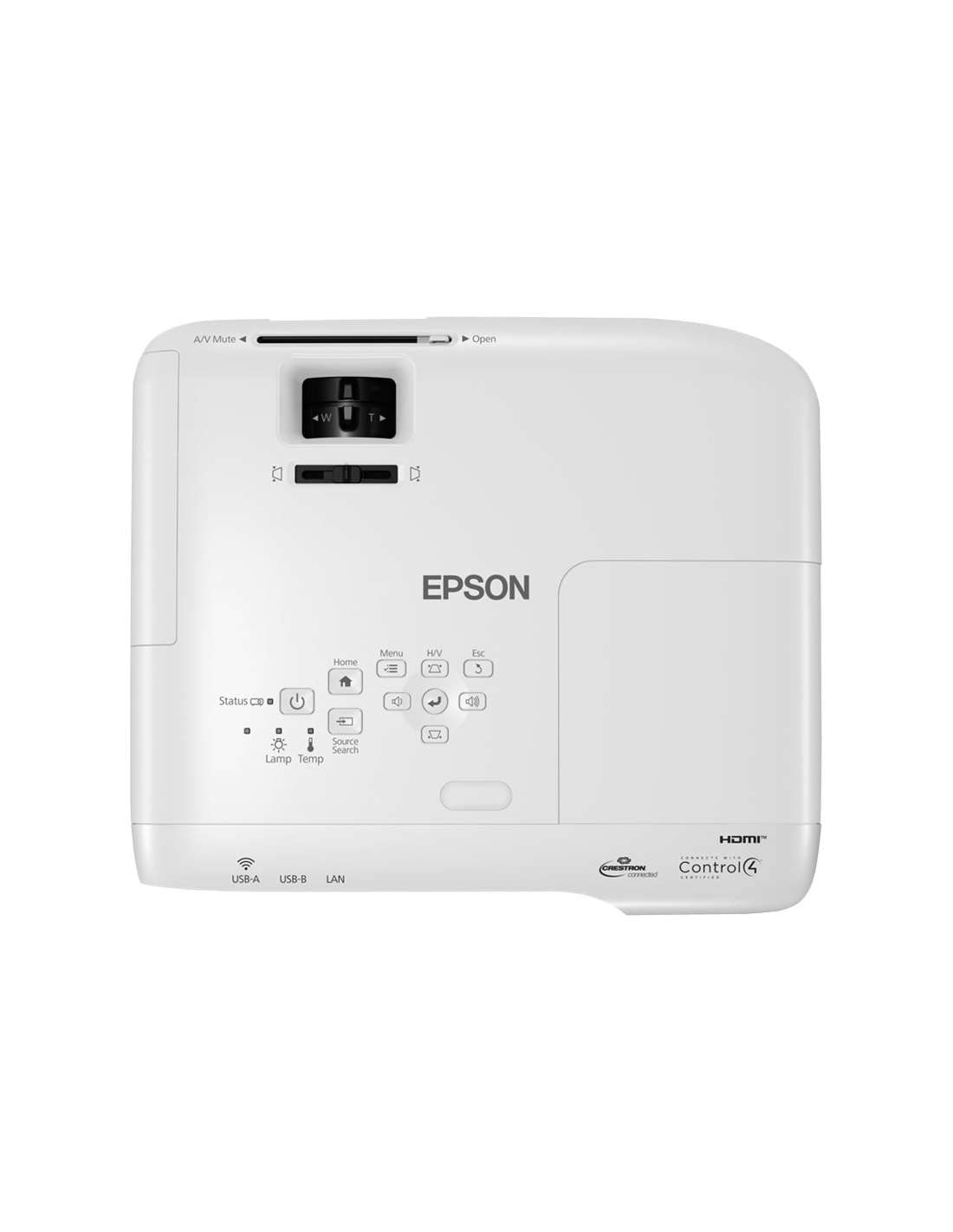 EPSON EB-X49 Projecteur 3LCD, XGA , 3600 lm, 16 000 : 1, 1,48 – 1,77:1, VGA x2, HDMI x1 , RJ45, Wifi avec ELPAP11