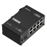 Teltonika NETWORKS TSW040 8-Port PoE+ Switch Non-géré Fast Ethernet (10/100) Connexion Ethernet, supportant l'alimentation via ce port (PoE) Noir