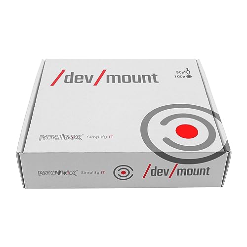 PATCHBOX /dev/mount, écrous cage 1U à montage rapide - lot de 50 pcs