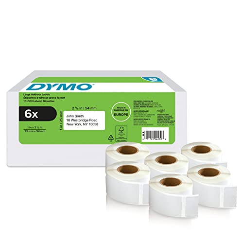 DYMO Etiquettes LabelWriter 6 x 500 étiquettes