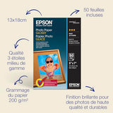 EPSON PHOTO  papier brillant 200g/m2 130x180mm 50 feuilles pack de 1